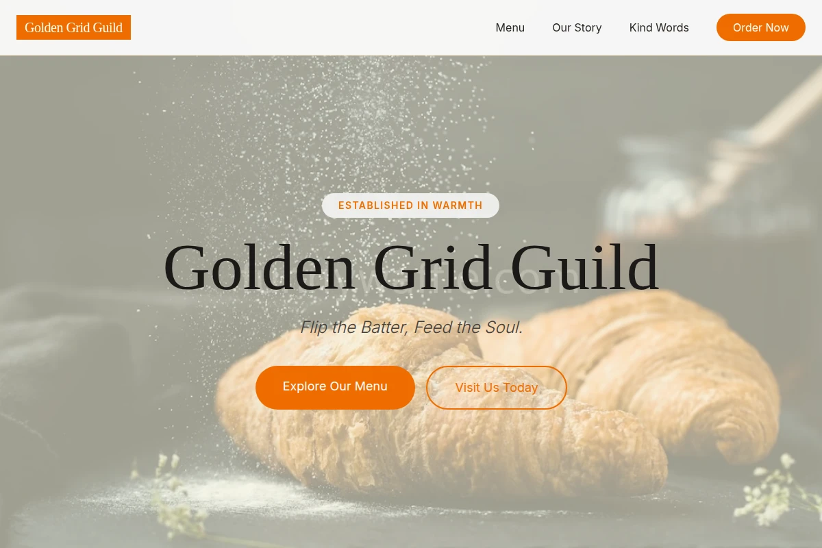 Menu Bakery
